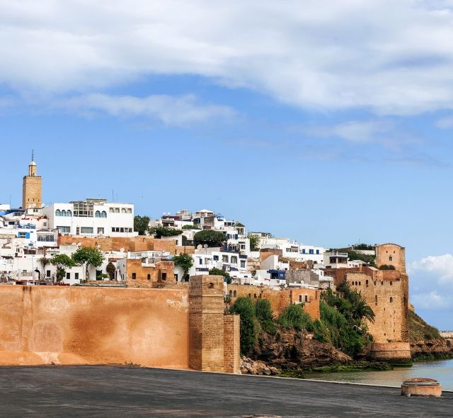 rabat morocco coastline buildings