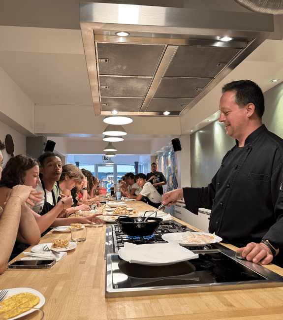 Learning from the chef!