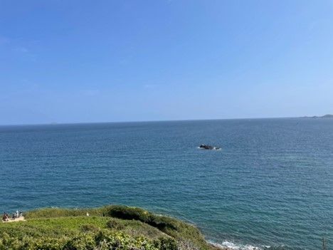 Hiking along coastal trails