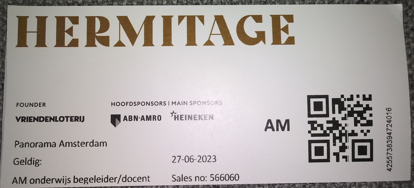 Entrance Ticket for Amsterdam Museum