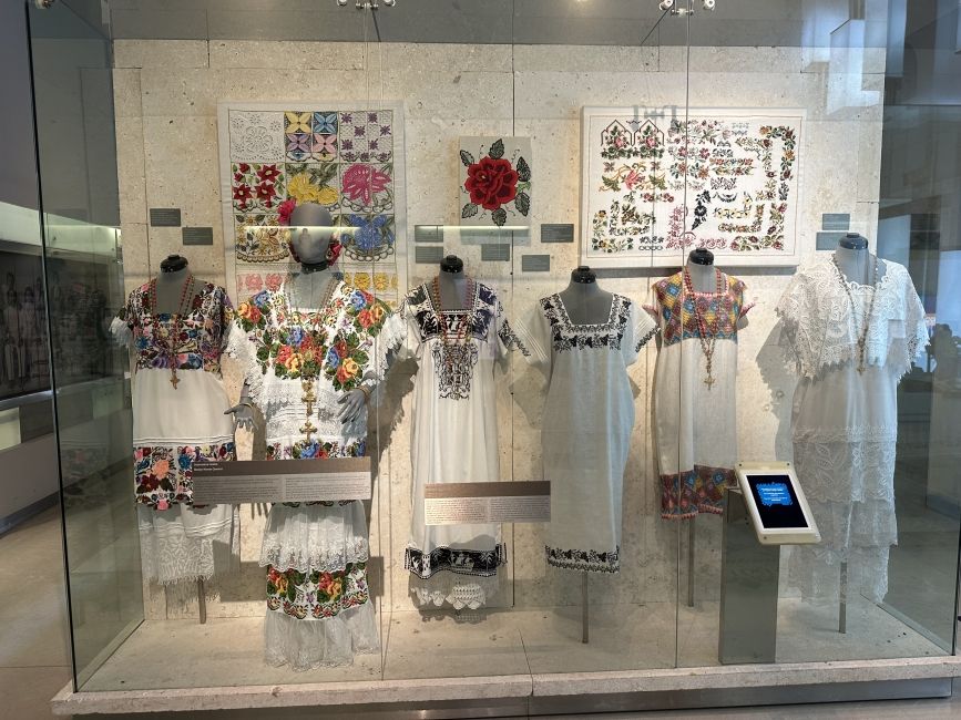 Customary Mayan embroidered dresses