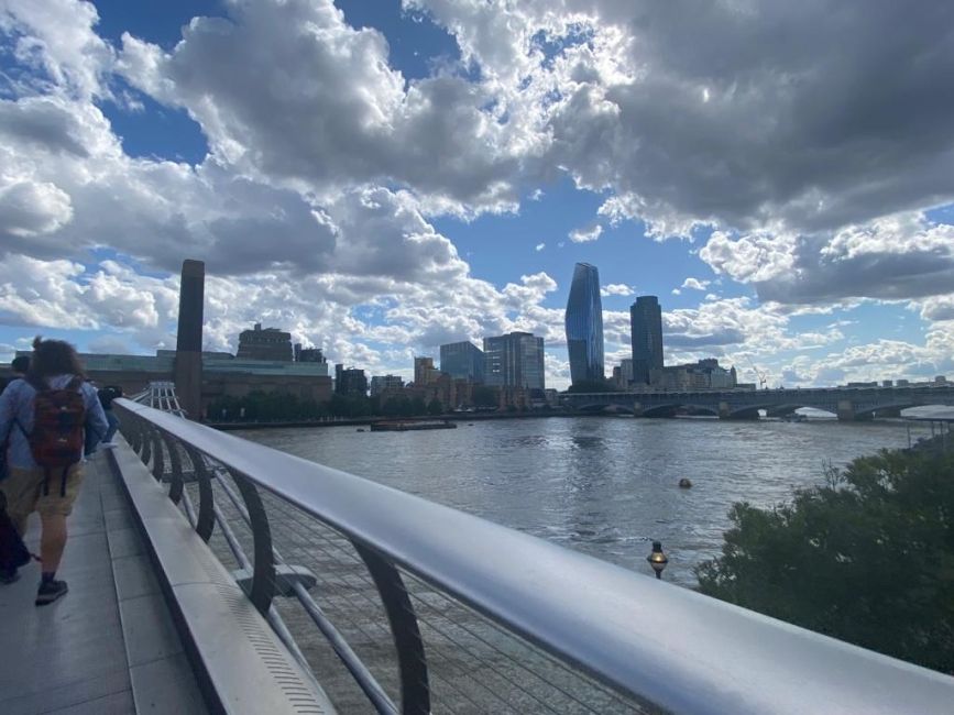 Skyline past the Millennium Bridge