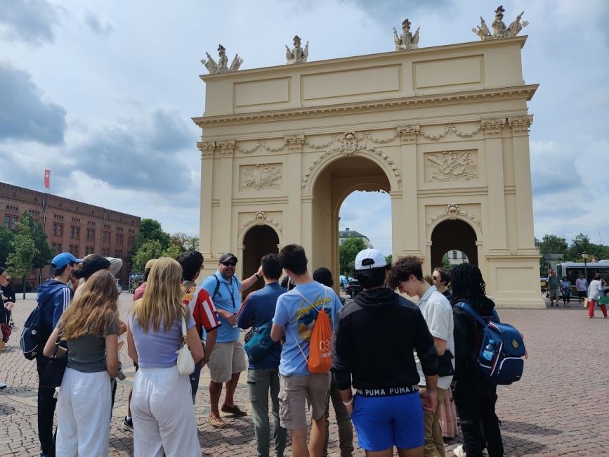 Students On A Walking Tour Of Potsdam