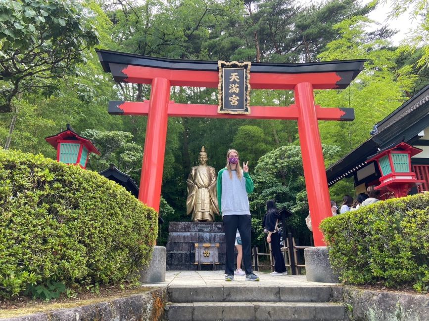 Visiting the shrine