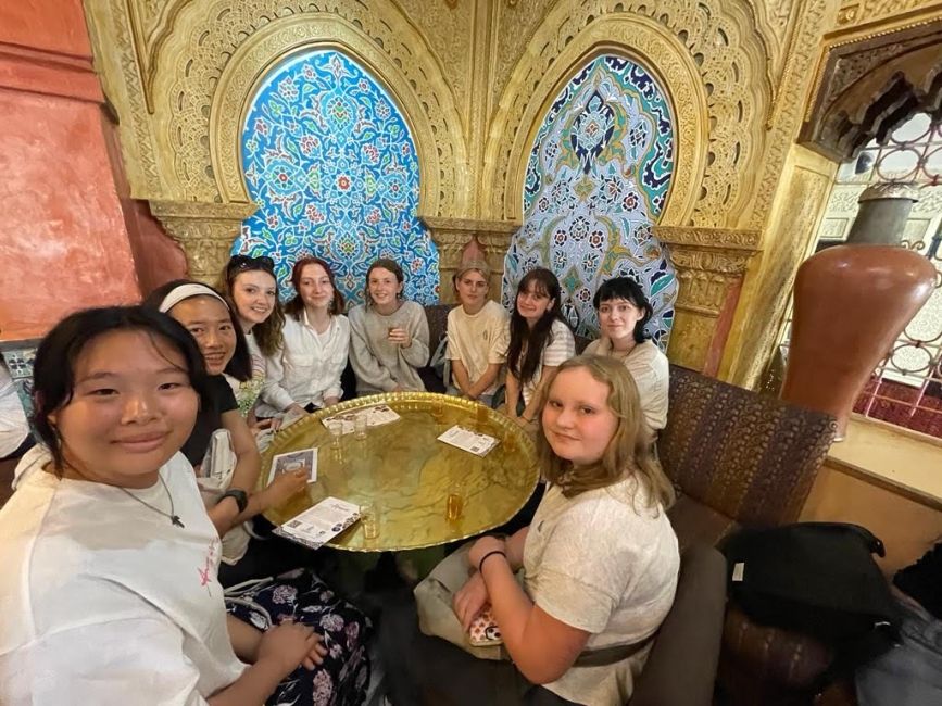 students at the mosque