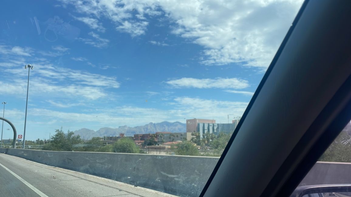 driving from tennis practice 