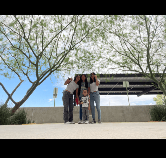 taking photos in the blazing sun in Tucson with my monsters  