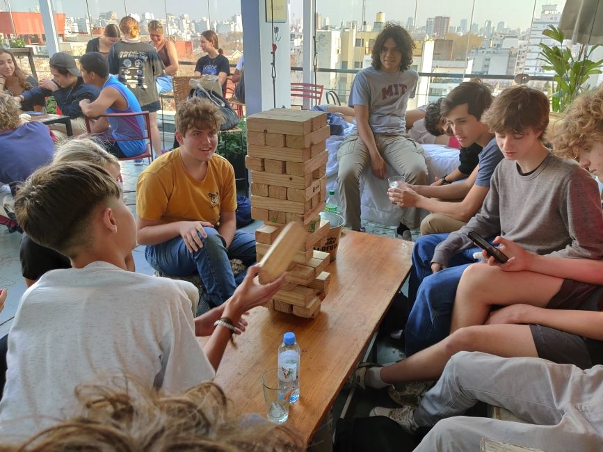 Jenga while waiting for the dough to rise