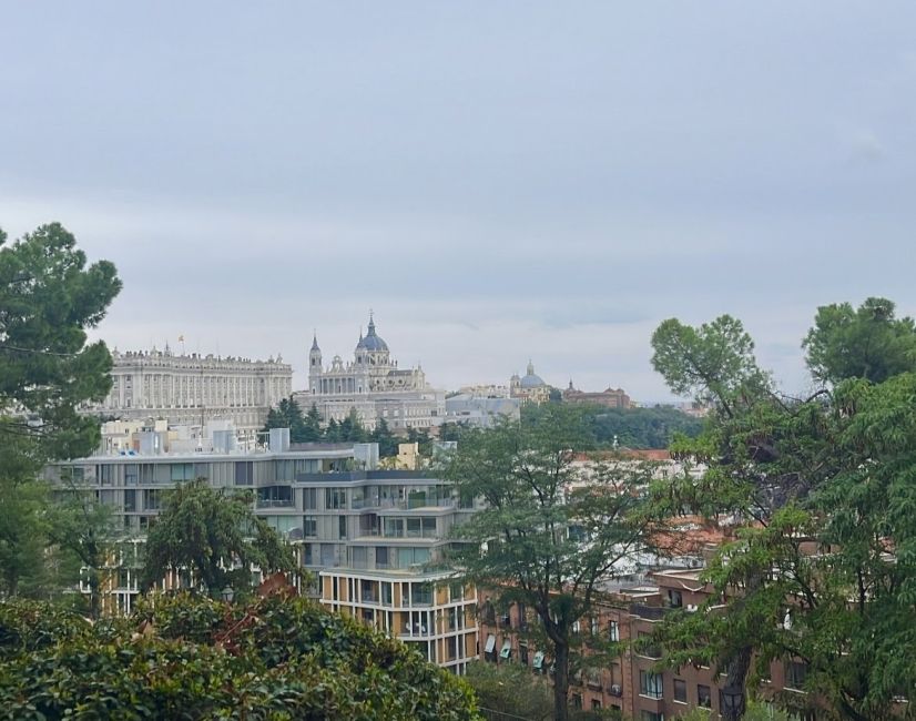 A view from the overlook at Templo de Debod.