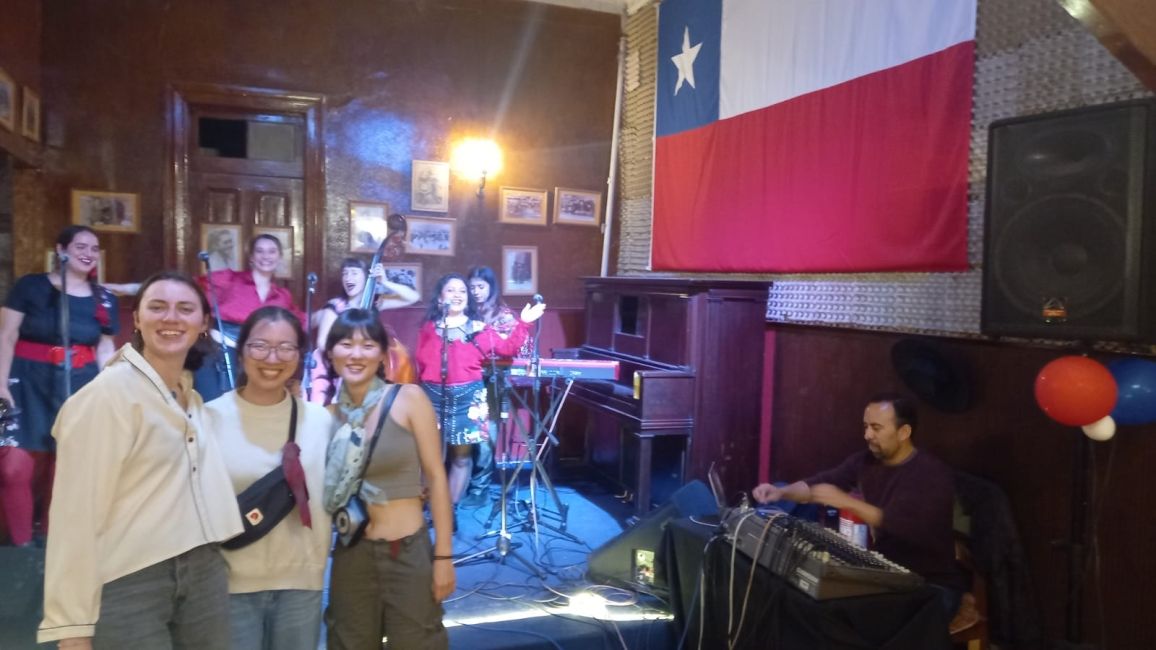 celebrating at "El huaso Enrique"
