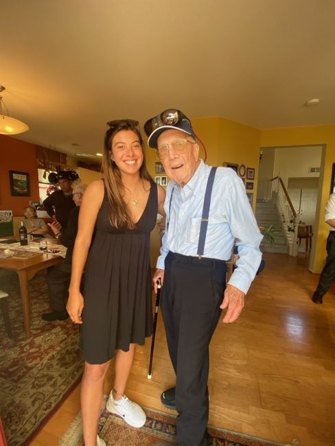Olivia with her grandpa