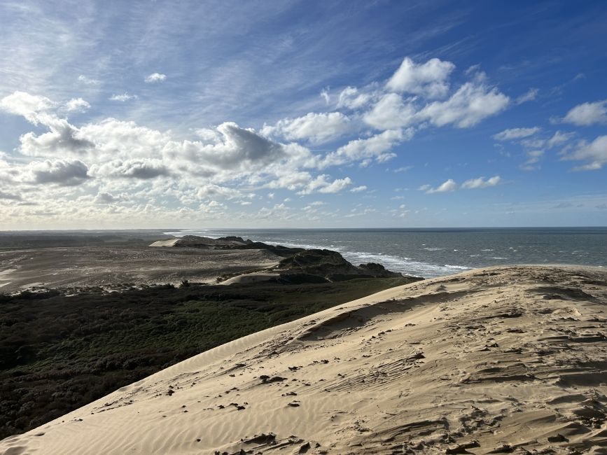 The view from the top of a dune 
