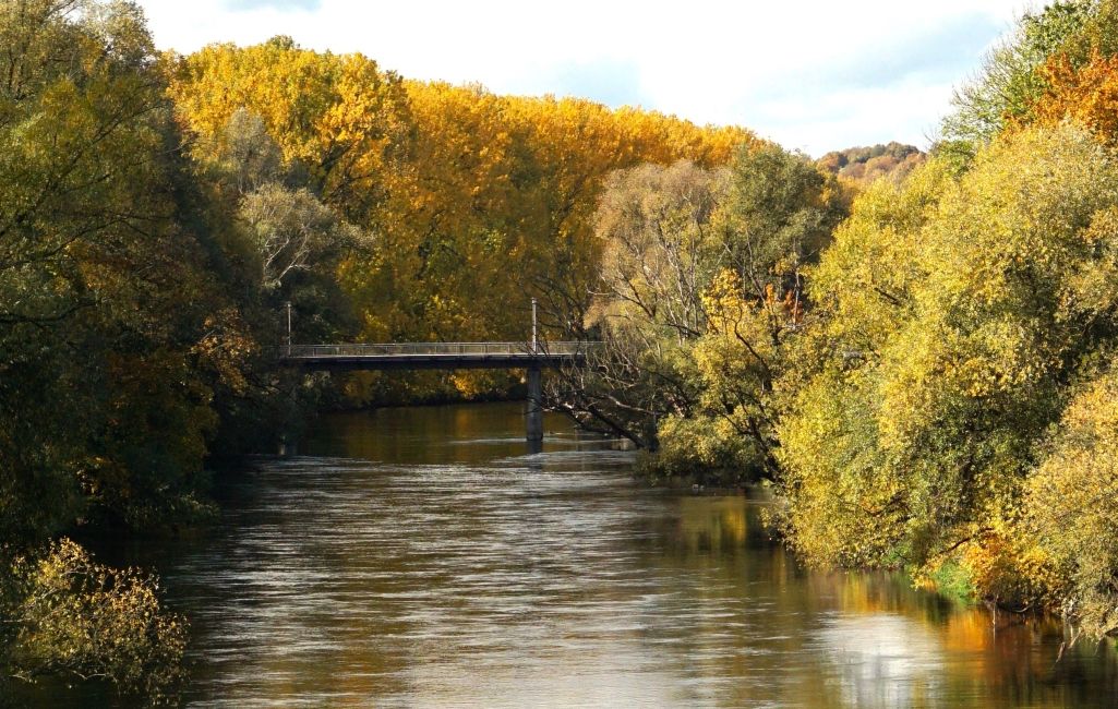 German river during fall