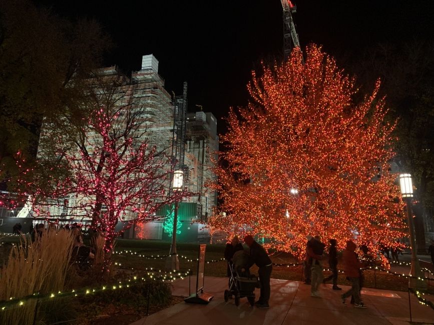 Christmas lights at SLC