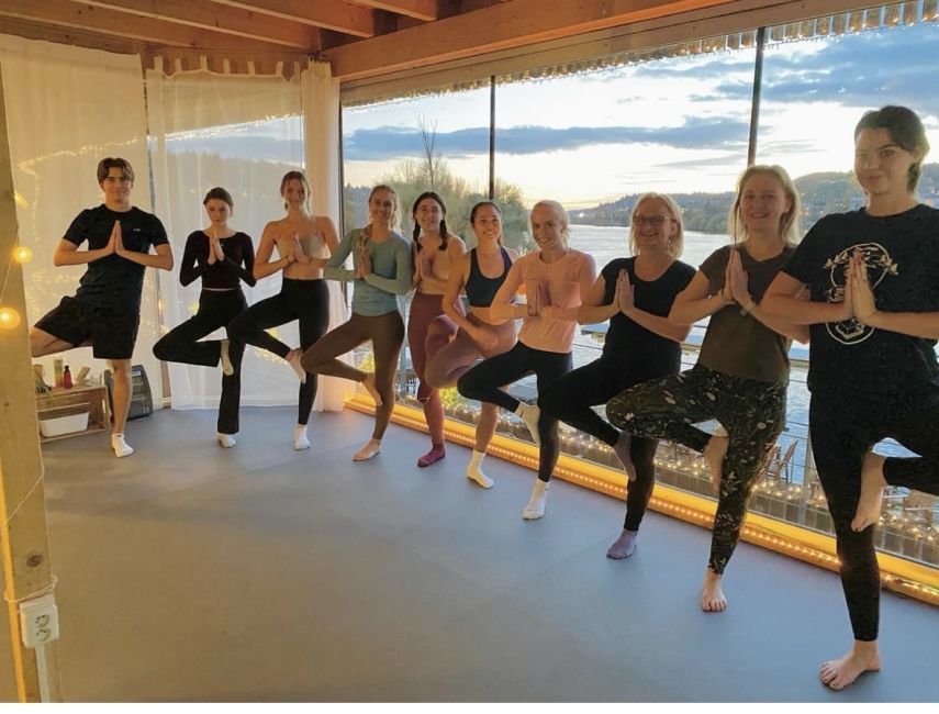 mental health abroad yoga class