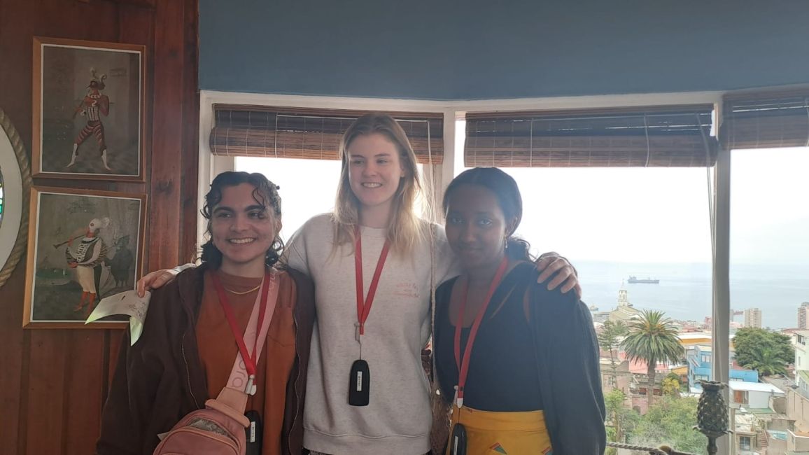 January Term students at La Sebastiana museum in Valparaiso