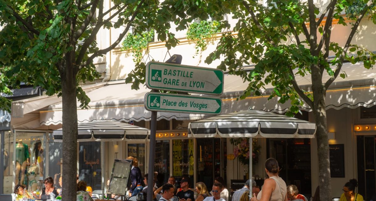 study abroad street sign shopping