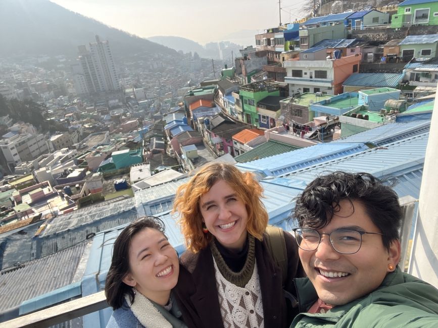 A group picture of us with Gamcheon in the Background
