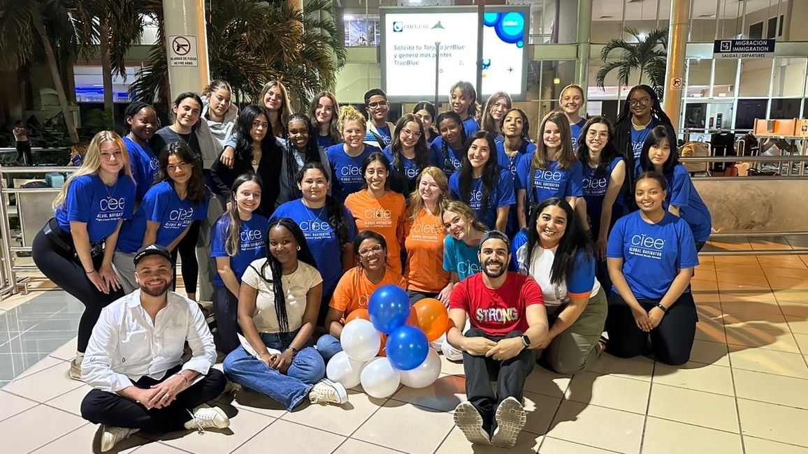 Being welcomed by local CIEE staff at the airport!