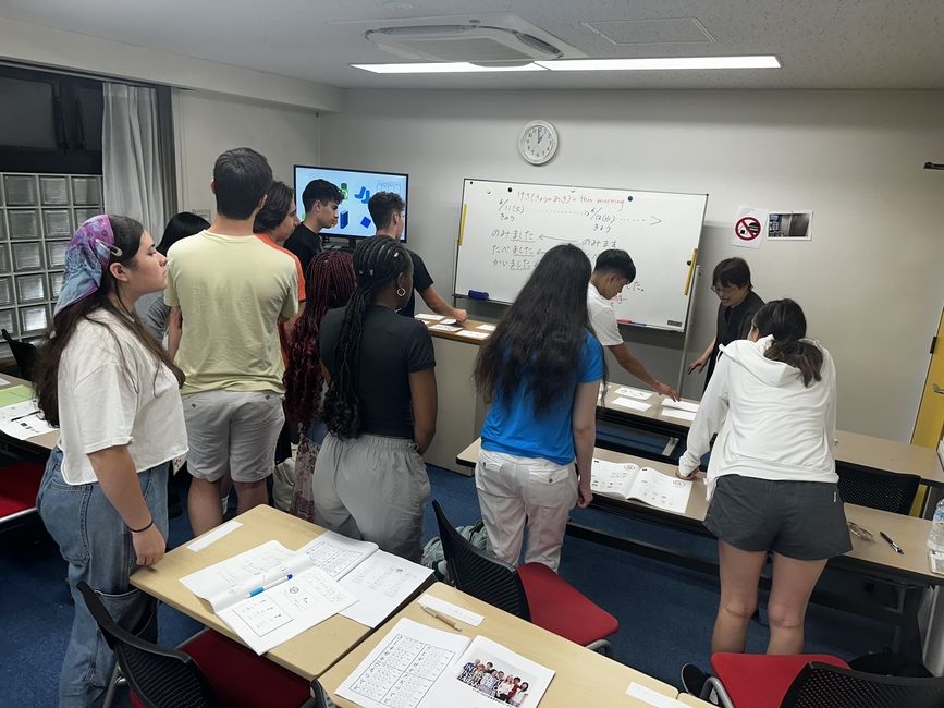 class isn't just note taking but also interactive games and relay races