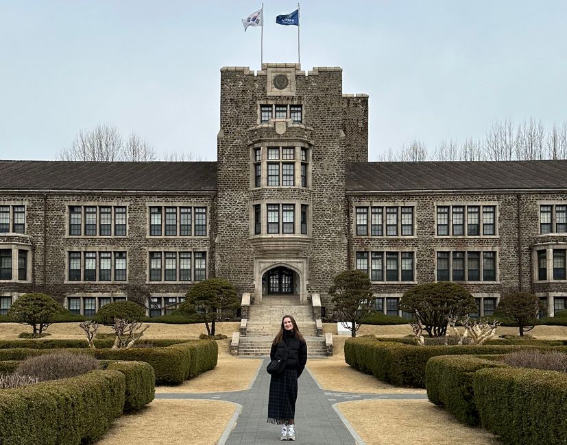 Me at Yonsei University in Seoul, South Korea