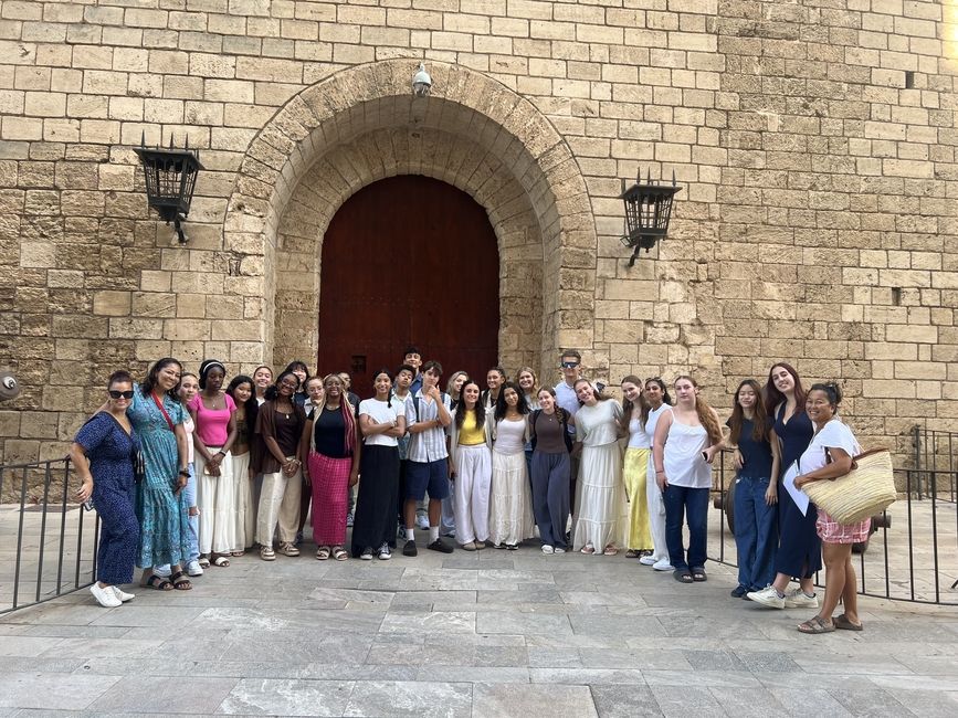 Outside The Catedral in Mallorca 