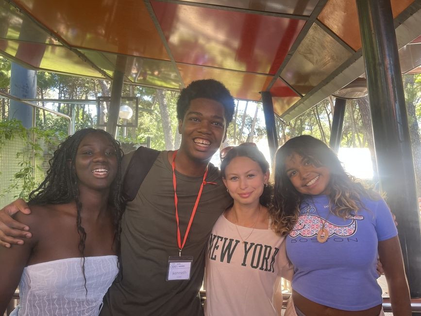 Having fun with friends