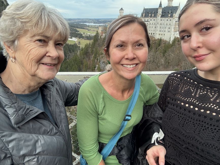 With my mom and grandma 