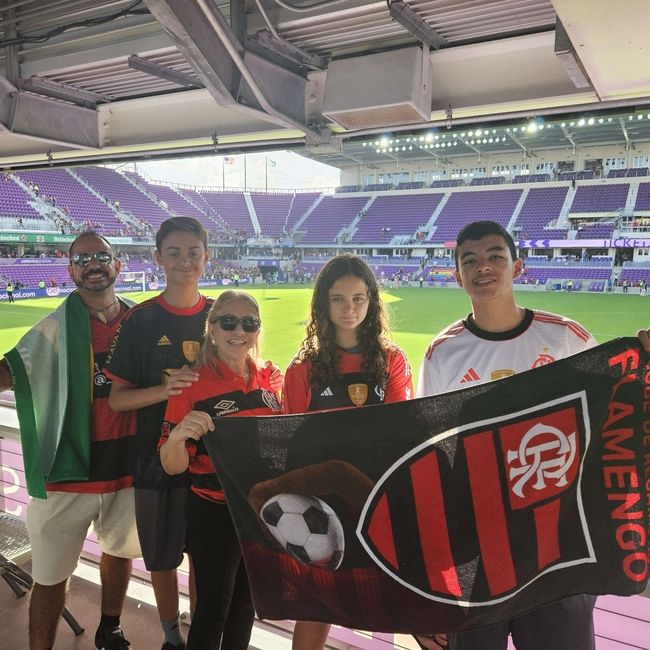 At a soccer game