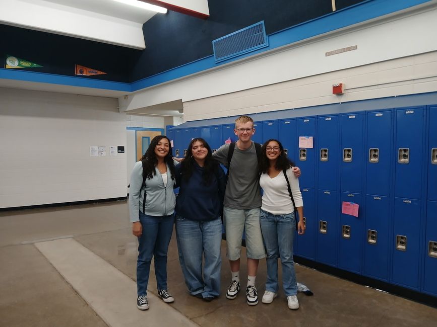 Me with some of my friends on the last day of school