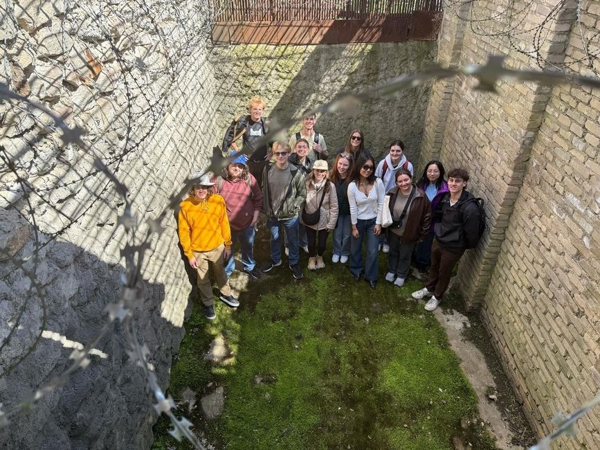students exploring rummu prison
