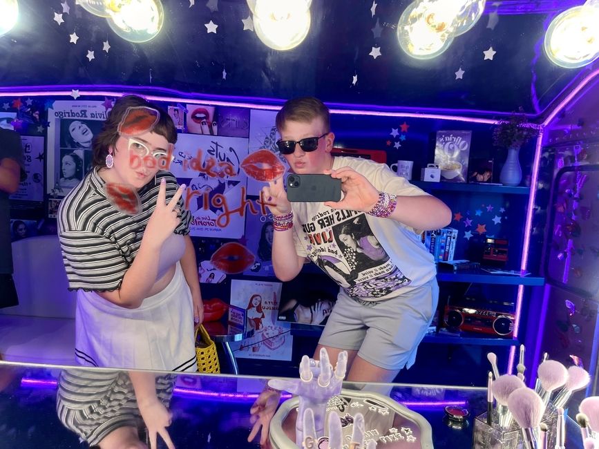 Me and a friend at an Olivia Rodrigo concert
