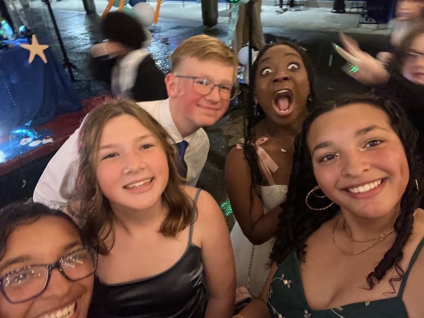 Me at a school dance with my friends