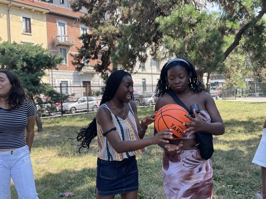Students play game