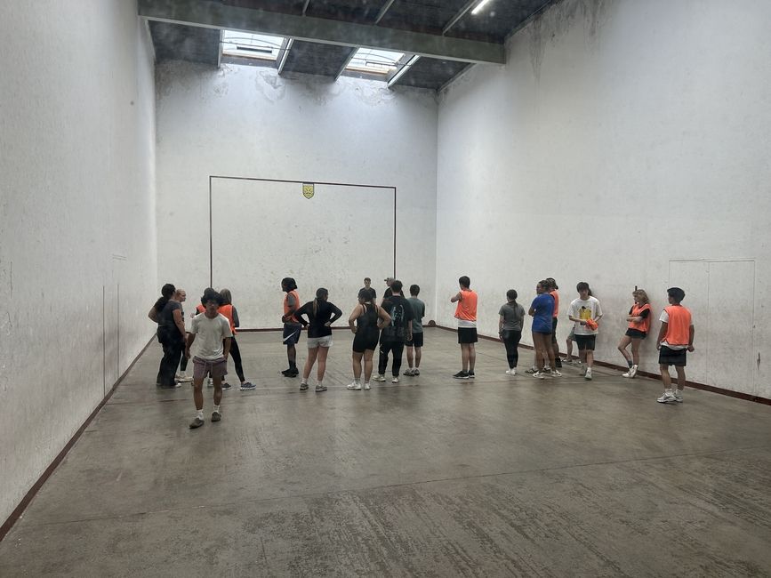 Students playing Handball
