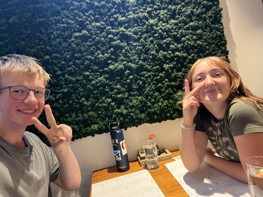 table with two people 