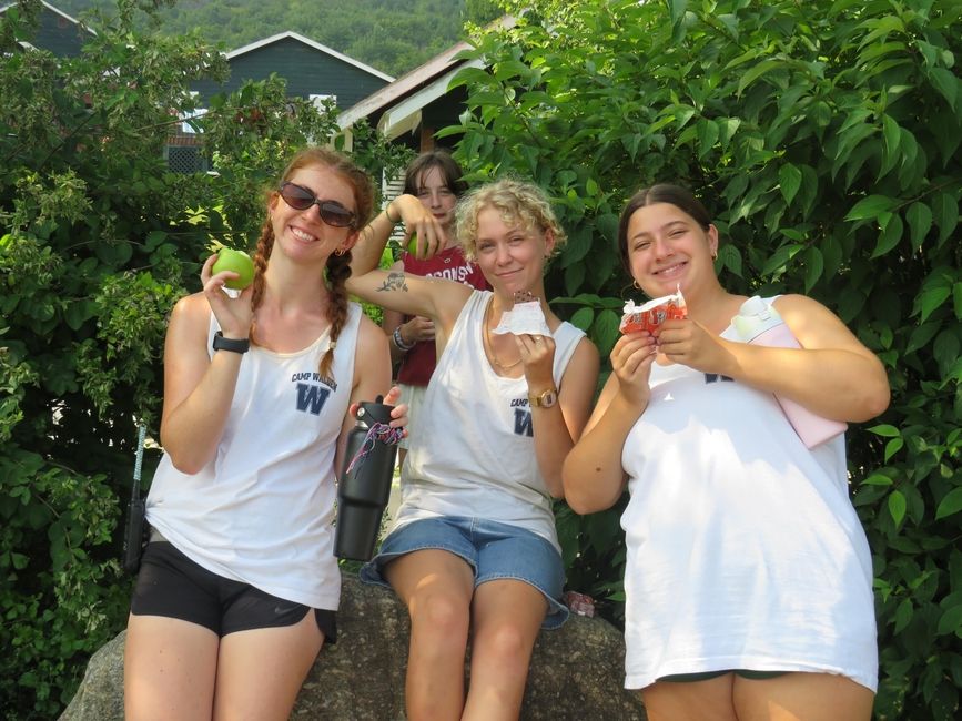 Brooke and her friends enjoy summer treats.