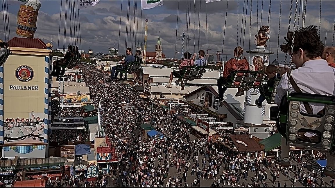 An aerial look at Oktoberfest