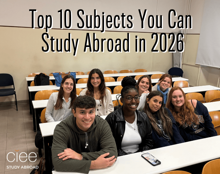 subjects study abroad CIEE 2026