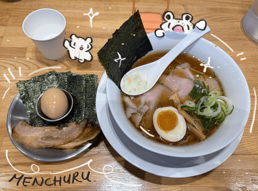 Ramen Noodles at Menchuru restaurant 