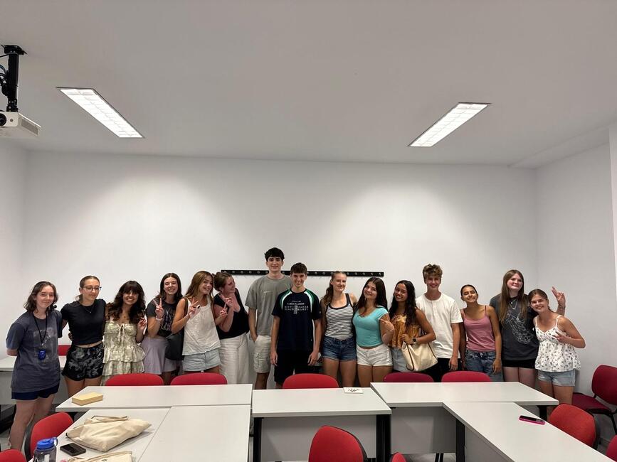 Activity with Spaniards in class