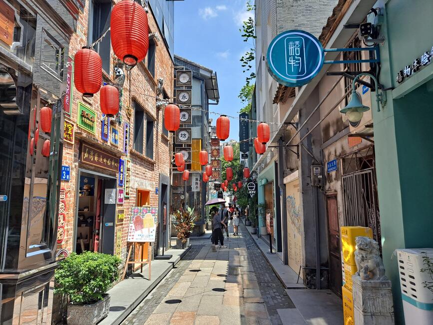 Tianzifang alleys and shopping in shanghai
