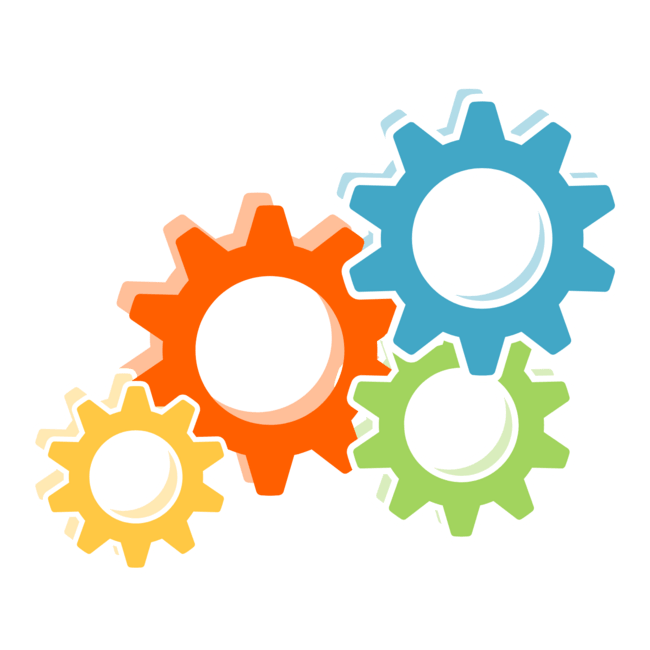 Illustration of colorful gears