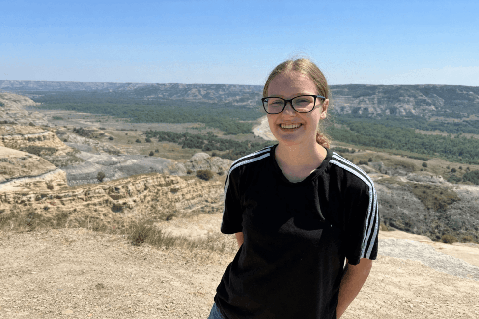Hannah W. overlooks the buttes in Theodore Roosevelt National Park in North Dakota.