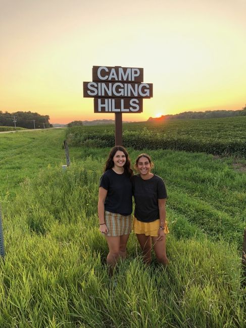 Campers at Camp Singing Hills in the long grass