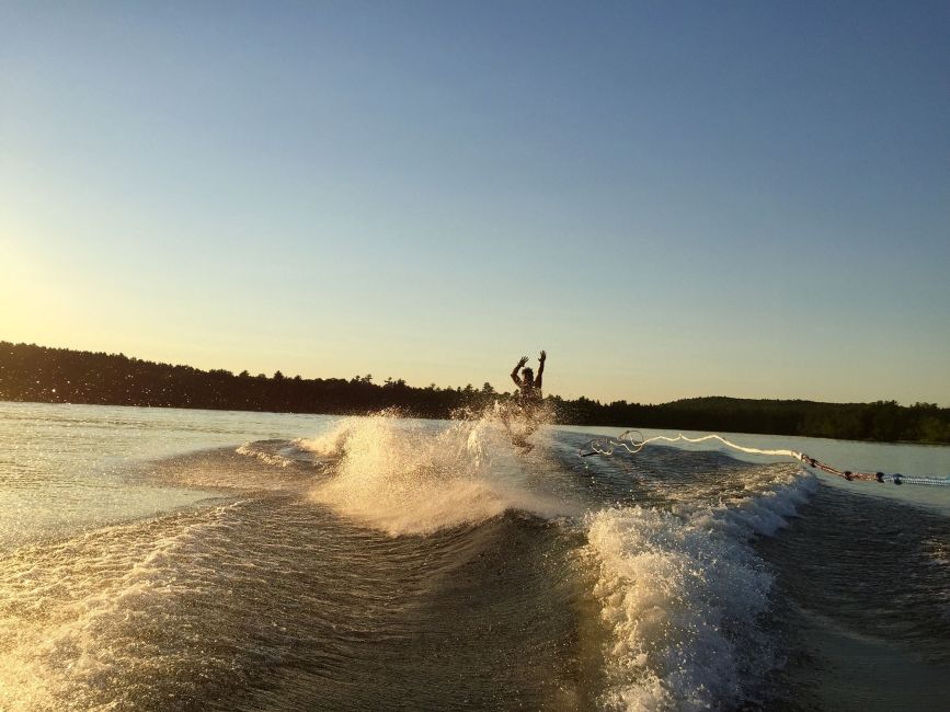 Summer camp wakeboarding