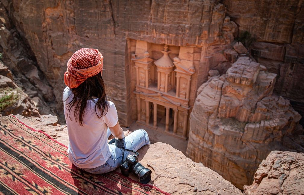 amman petra site visit girl sitting