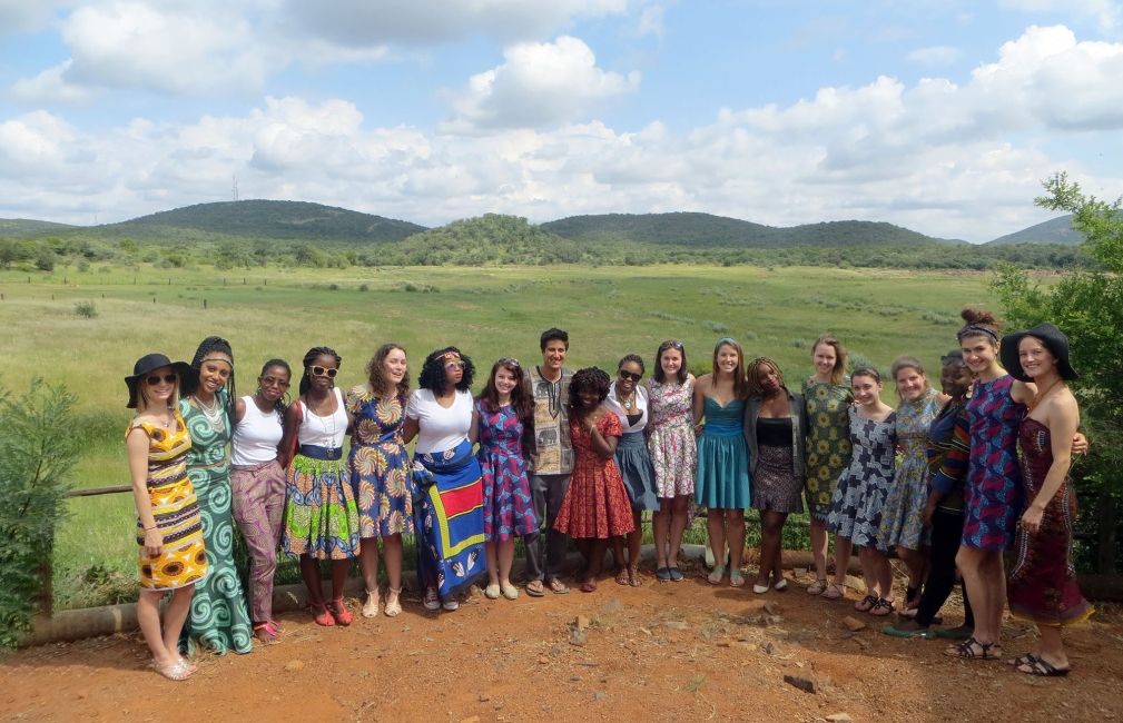 gaborone student group in traditional dress