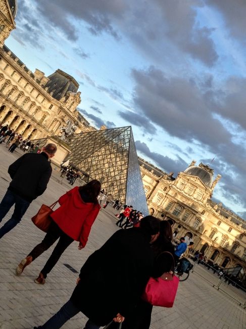 Students visiting the Louvre in Paris
