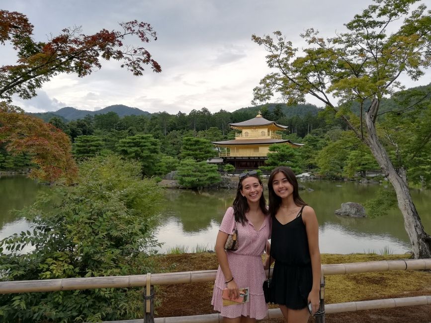 kyoto japan students kinkakuji shrine